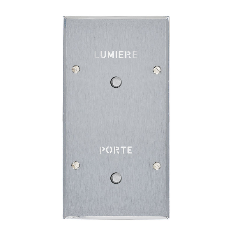 Legrand 67193 - Art d'Arnould univers Mémoire poussoir lum. "Porte" et "Lumière" - acier brossé