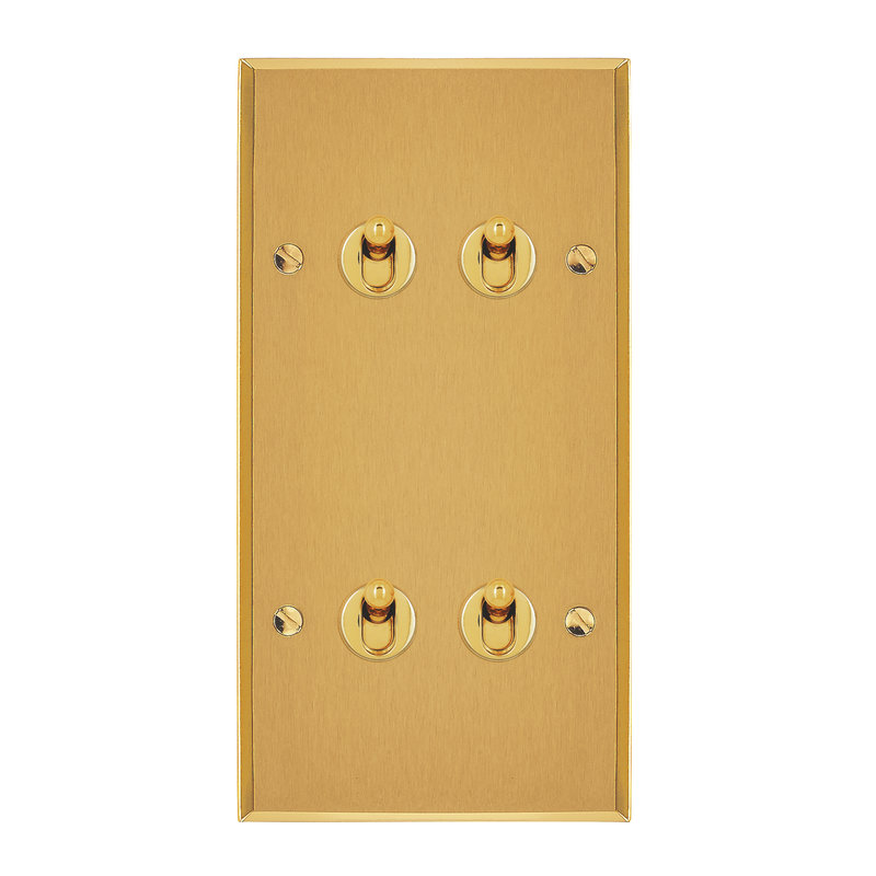 Legrand 67208 - Art d'Arnould univers Mémoire 4 va-et-vient ou inter à levier 10A - or brossé