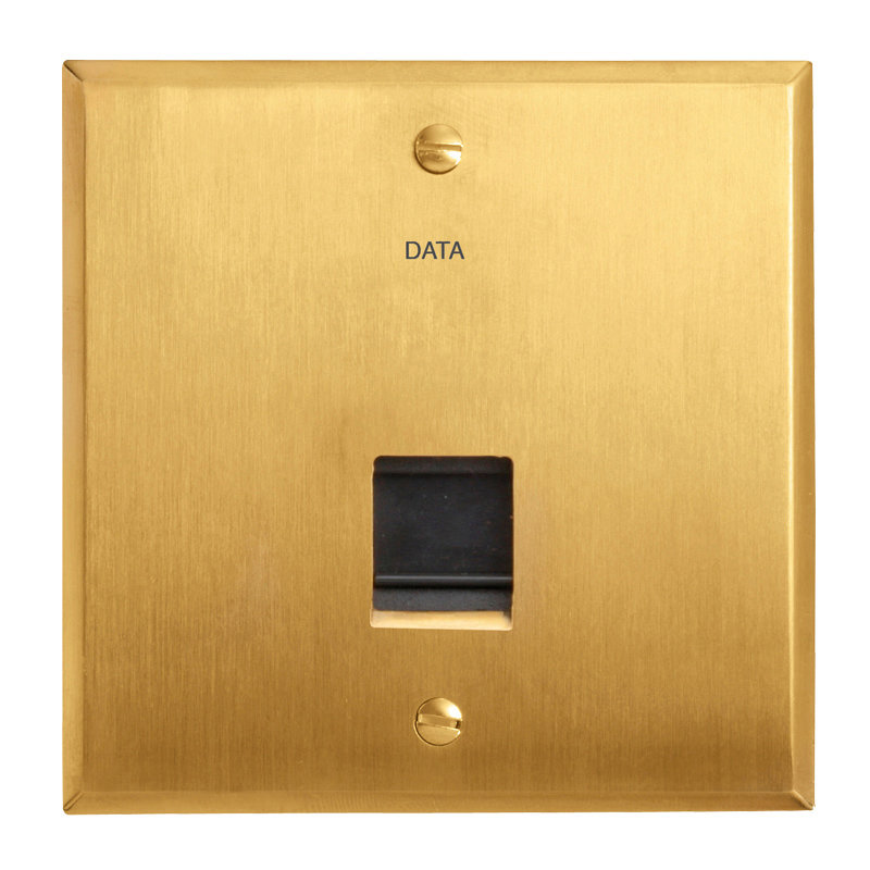 Legrand 67225 - Art d'Arnould univers Mémoire prise RJ45 catégorie 6 FTP - or brossé