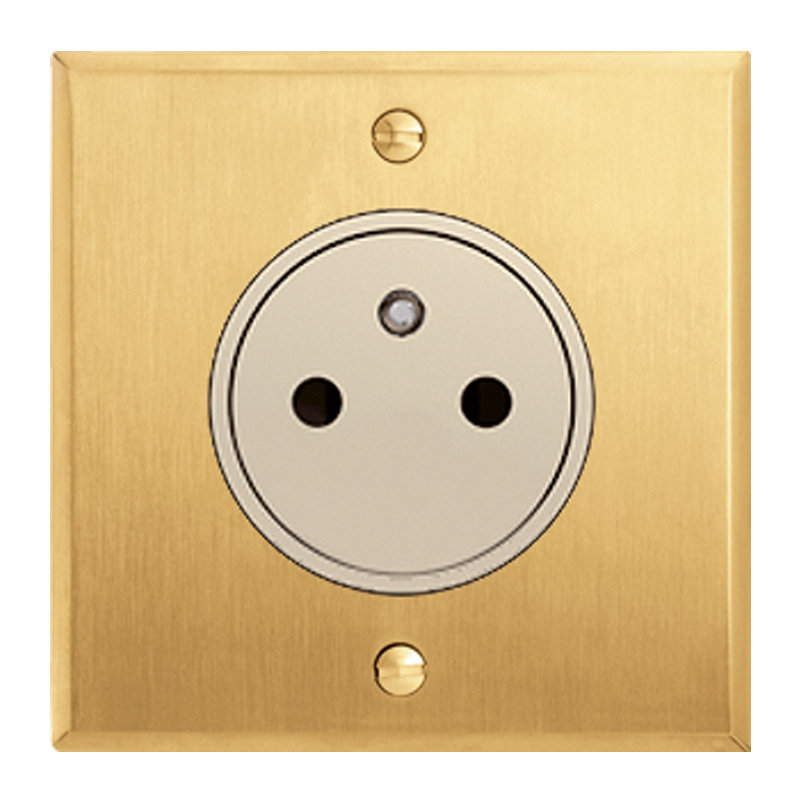 Legrand 67231 - Art d'Arnould univers Mémoire prise de courant 2P+T Surface 16A 250V - or brossé