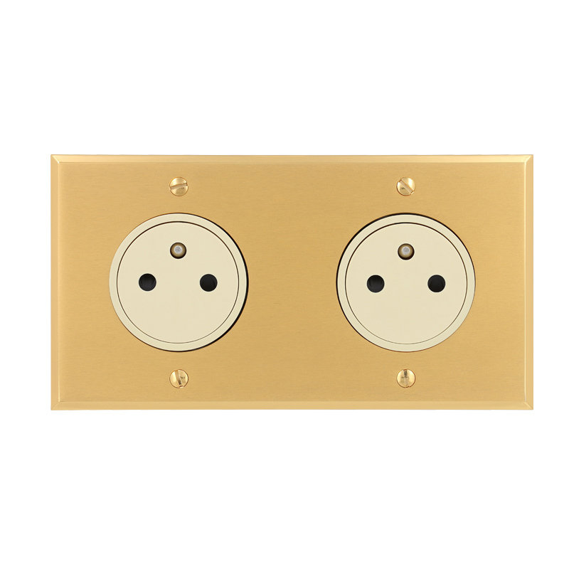 Legrand 67232 - Art d'Arnould univers Mémoire double prise 2P+T Surface 16A 250V - or brossé