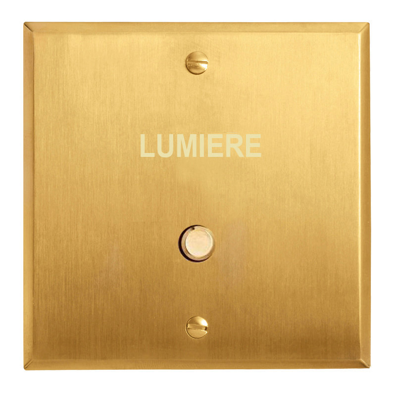 Legrand 67292 - Art d'Arnould univers Mémoire poussoir lumineux "Lumière" - or brossé