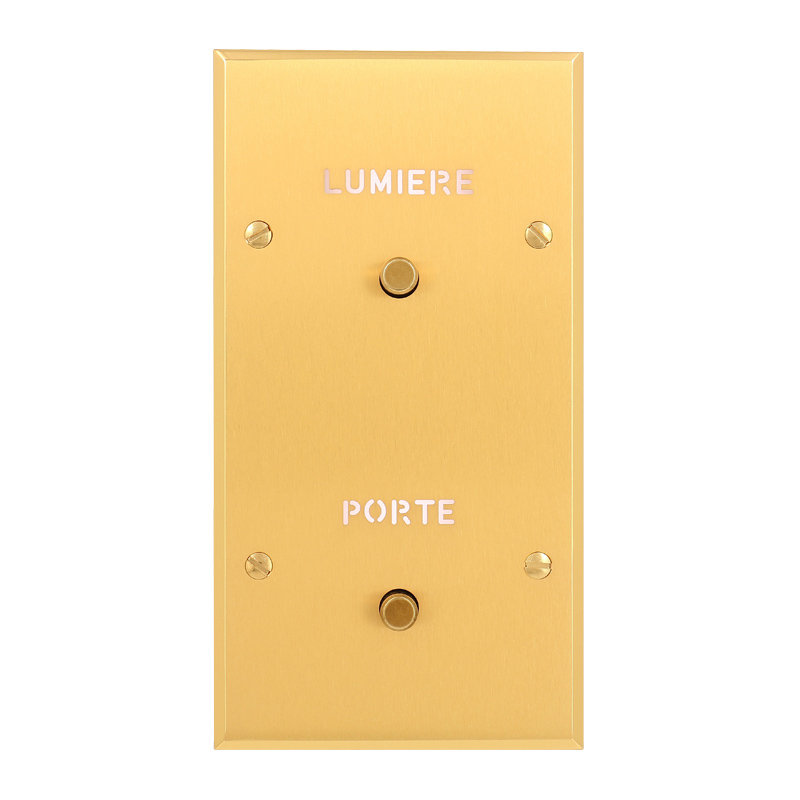 Legrand 67293 - Art d'Arnould univers Mémoire poussoir lumineux "Porte" et "Lumière" - or brossé