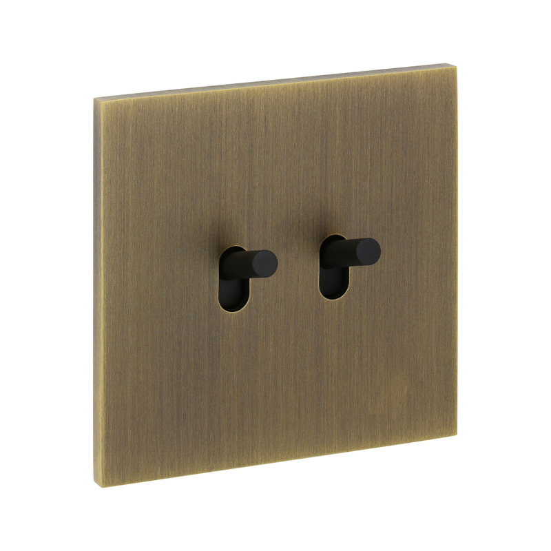 Legrand 67312 - Art d'Arnould univers Epure double poussoir - bronze