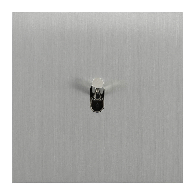 Legrand 67401 - Art d'Arnould univers Epure va-et-vient ou interrupteur 10A - acier brossé