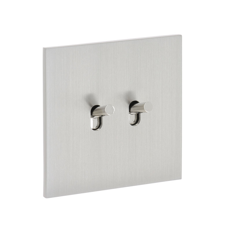 Legrand 67412 - Art d'Arnould univers Epure double poussoir - acier brossé