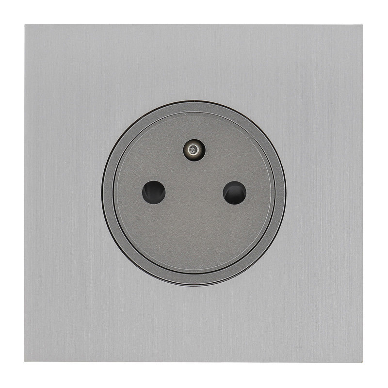 Legrand 67431 - Art d'Arnould univers Epure prise de courant 2P+T 16A 250V - acier brossé