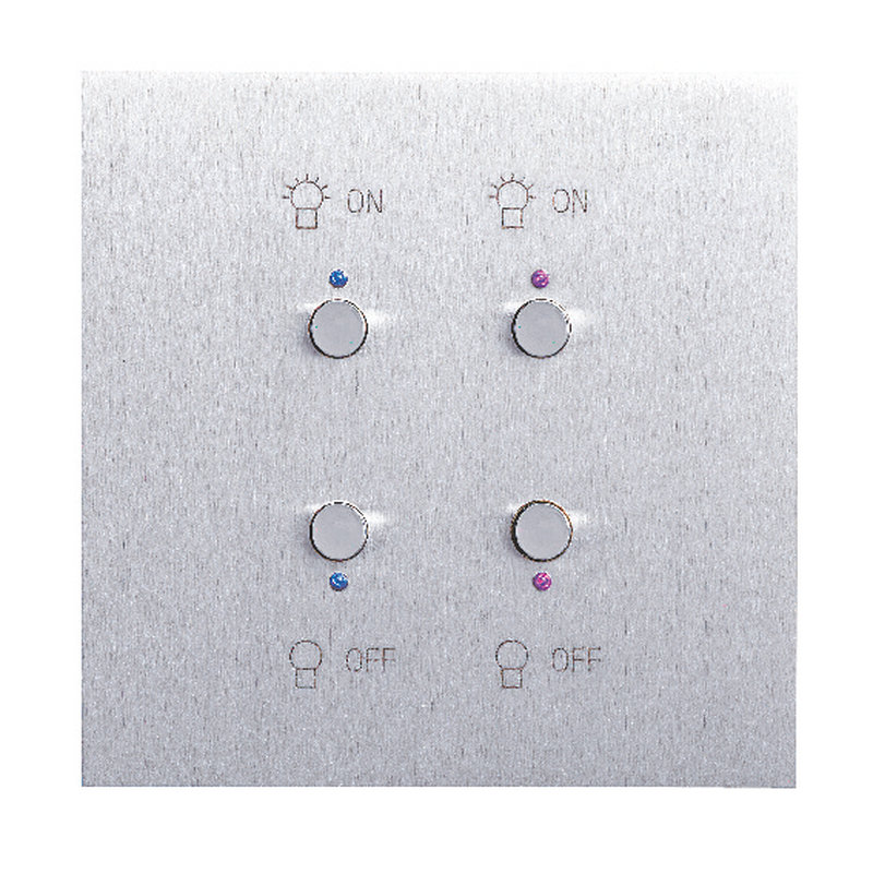 Legrand 67482 - Art d'Arnould univers Epure commande double lumière MyHOME_Up - acier brossé