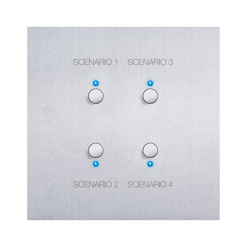 Legrand 67488 - Art d'Arnould univers Epure commande 4 scénarios MyHOME_Up - acier brossé