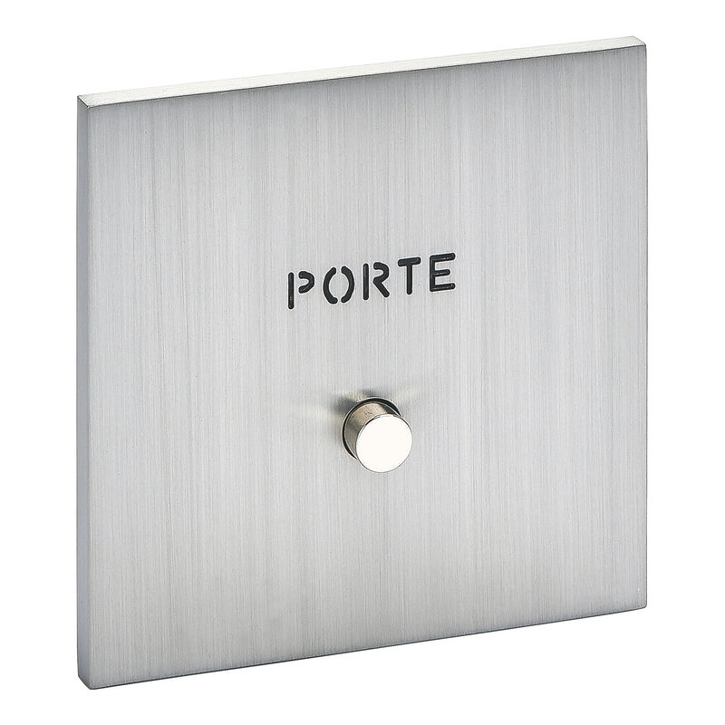 Legrand 67491 - Art d'Arnould univers Epure poussoir lumineux "Porte" - acier brossé