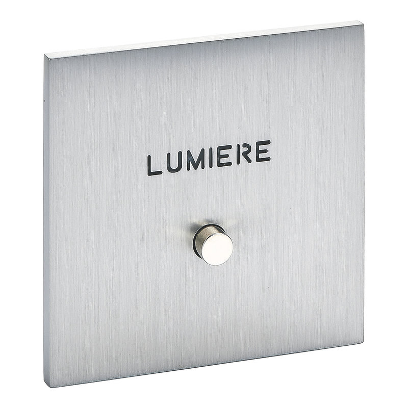 Legrand 67492 - Art d'Arnould univers Epure poussoir lumineux "Lumière" - acier brossé