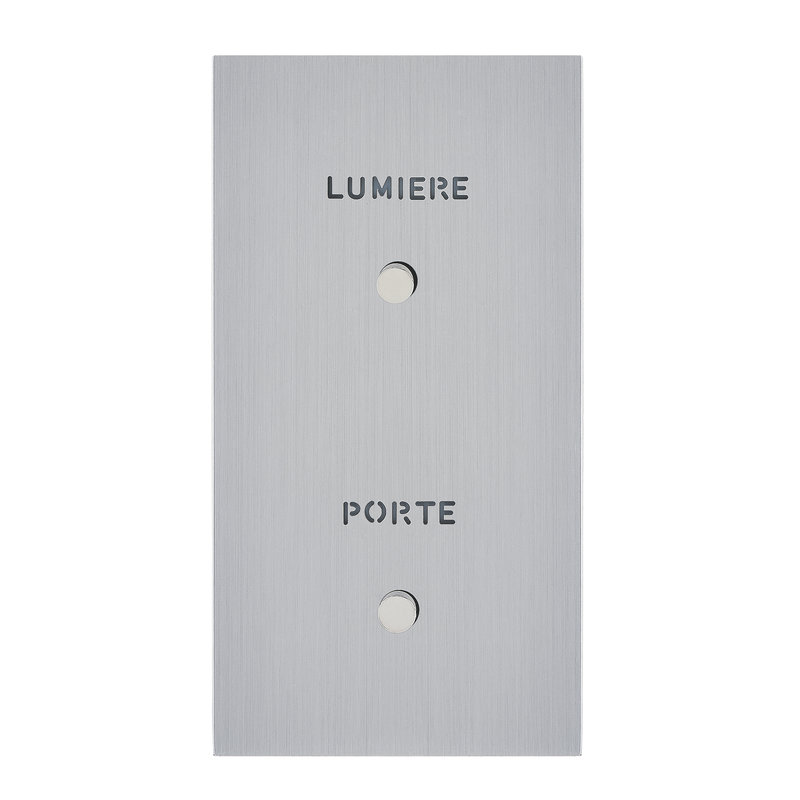 Legrand 67493 - Art d'Arnould univers Epure poussoir lumineux Porte et Lumière - acier brossé