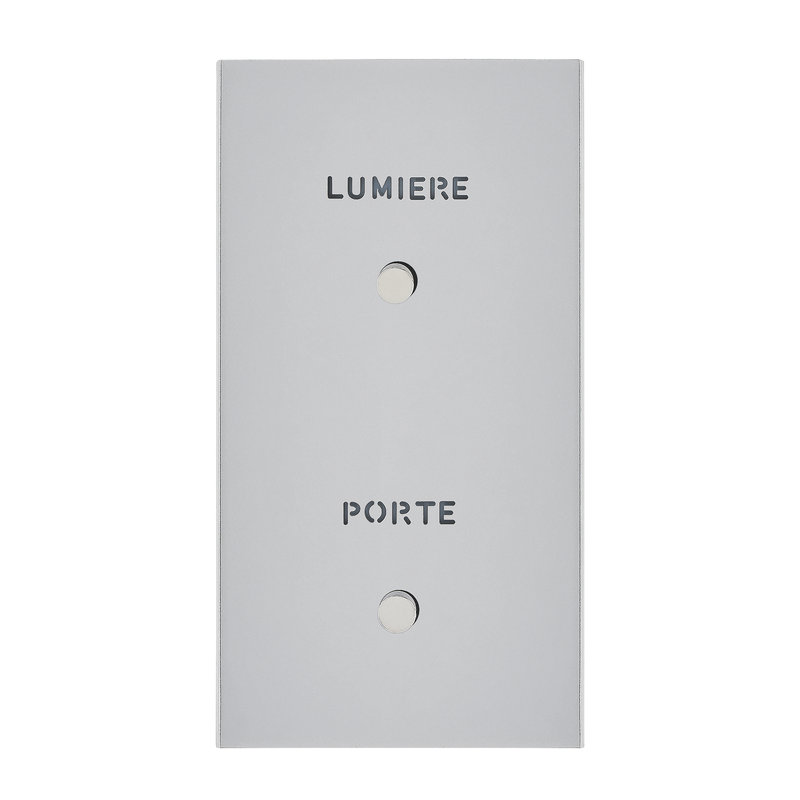 Legrand 67593 - Art d'Arnould univers Epure poussoir lumineux "Porte" et "Lumière" - acier satin