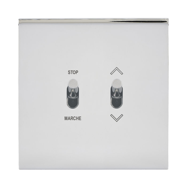 Legrand 67620 - Art d'Arnould univers Epure commande de volet roulant position fixe acier miroir
