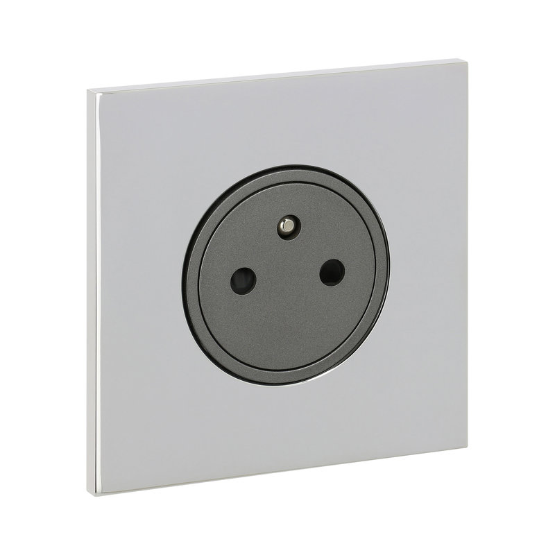 Legrand 67631 - Art d'Arnould univers Epure prise de courant 2P+T 16A 250V - acier miroir