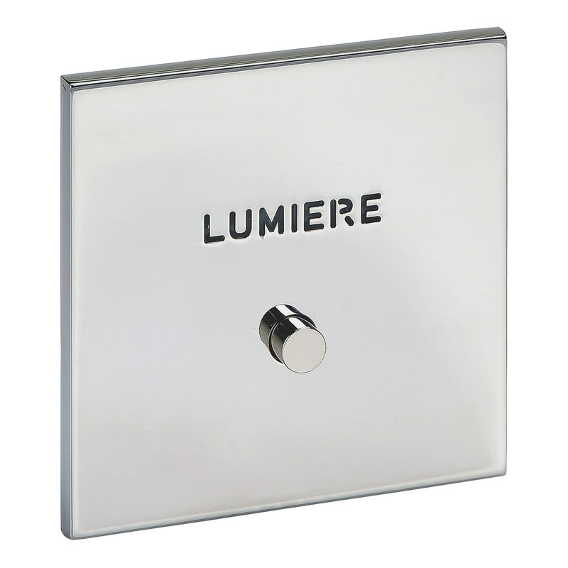 Legrand 67692 - Art d'Arnould univers Epure poussoir lumineux "Lumière" - acier miroir