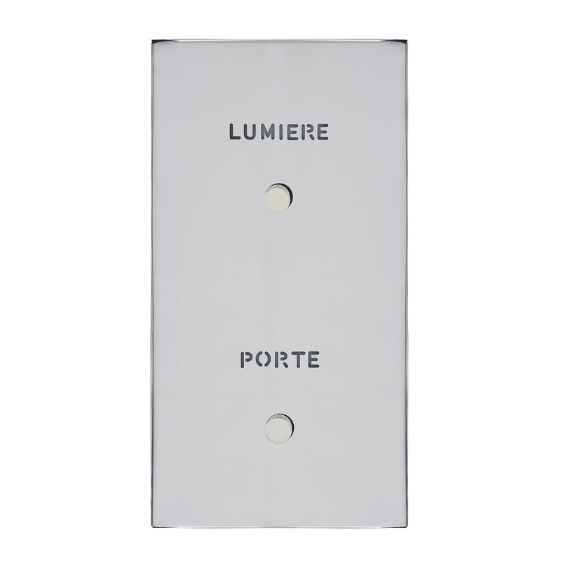 Legrand 67693 - Art d'Arnould univers Epure poussoir lumineux "Porte" et "Lumière" -acier miroir