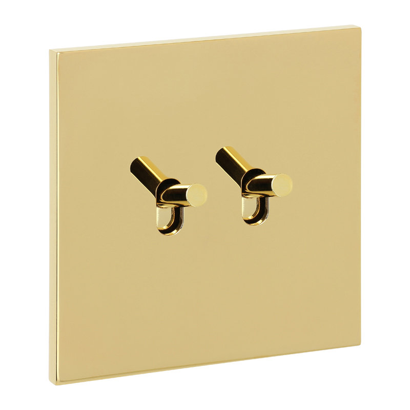 Legrand 67702 - Art d'Arnould univers Epure double va-et-vient ou interrupteur - or miroir