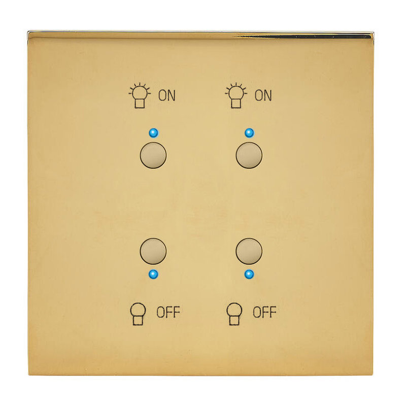 Legrand 67782 - Art d'Arnould univers Epure interrupteur double lumière MyHOME_Up - or miroir