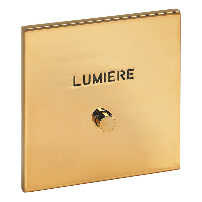 Legrand 67792 - Art d'Arnould univers Epure poussoir lumineux "Lumière" - or miroir