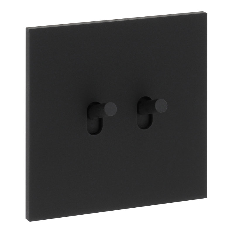 Legrand 67802 - Art d'Arnould univers Epure double va-et-vient ou interrupteur - noir mat
