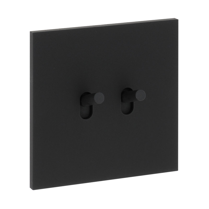 Legrand 67812 - Art d'Arnould univers Epure double poussoir - noir mat