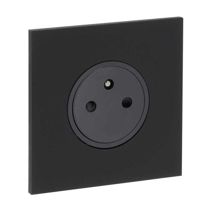 Legrand 67831 - Art d'Arnould univers Epure prise de courant 2P+T 16A 250V - noir mat