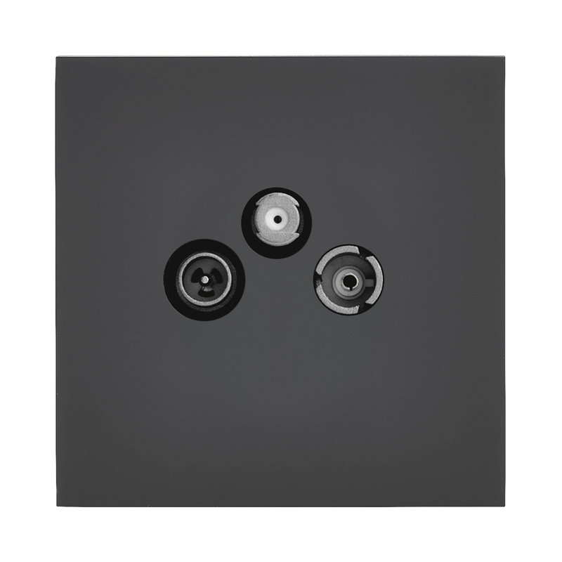 Legrand 67877 - Art d'Arnould univers Epure prise TV-FM-SAT - noir mat