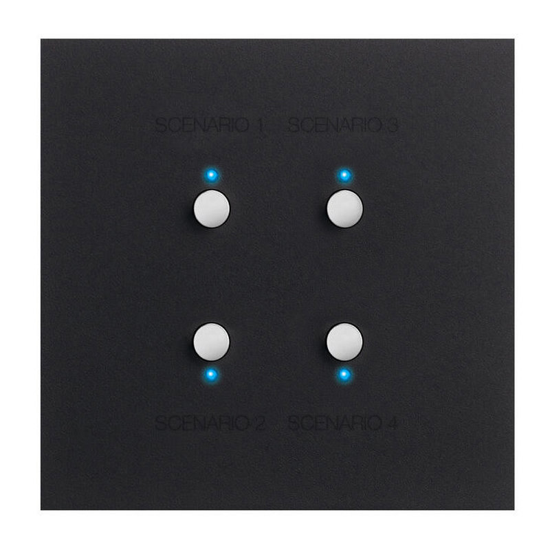 Legrand 67888 - Art d'Arnould univers Epure commande 4 scénarios MyHOME_Up - noir mat