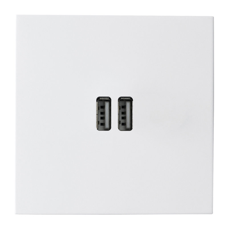 Legrand 67922 - Art d'Arnould univers Epure prise double USB 3A - blanc satinp