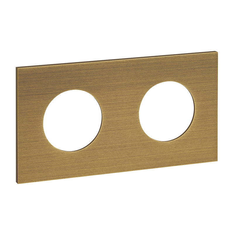 Legrand ARP67332 - Art d'Arnould univers Epure plaque de finition 2x2P+T - Bronze