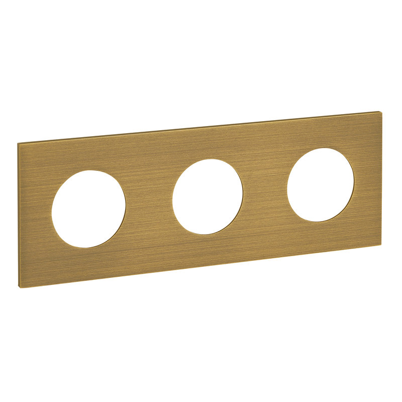 Legrand ARP67333 - Art d'Arnould univers Epure plaque de finition pour 3x2P+T - Bronze