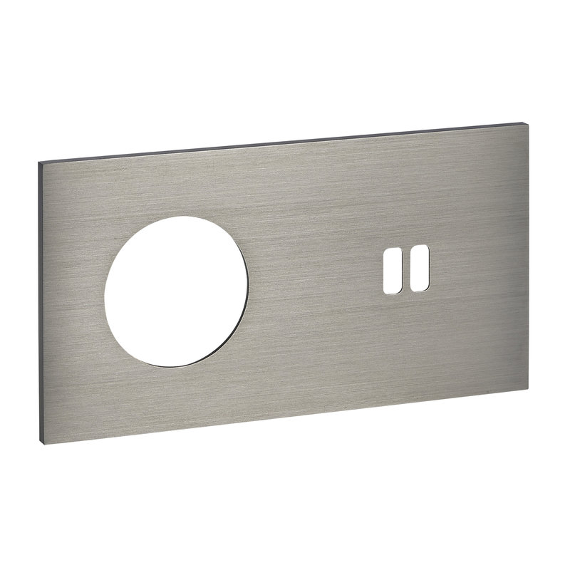 Legrand ARP67416 - Art d'Arnould univers Epure plaque de finition 2P+T + USB - Acier brossé