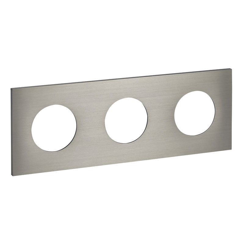 Legrand ARP67433 - Art d'Arnould univers Epure plaque de finition pour 3x2P+T - Acier brossé