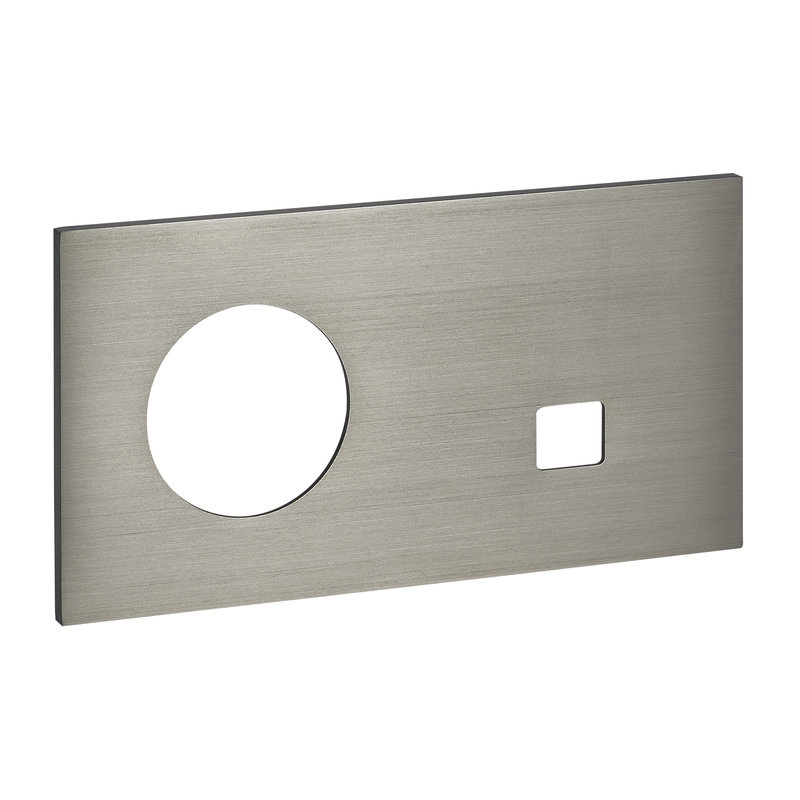 Legrand ARP67438 - Art d'Arnould univers Epure plaque de finition 2P+T + RJ45 - Acier brossé