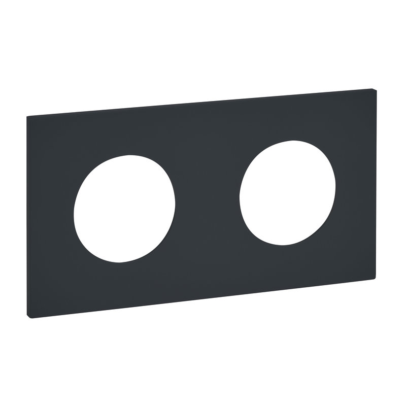 Legrand ARP67832 - Art d'Arnould univers Epure plaque de finition 2x2P+T - Noir mat