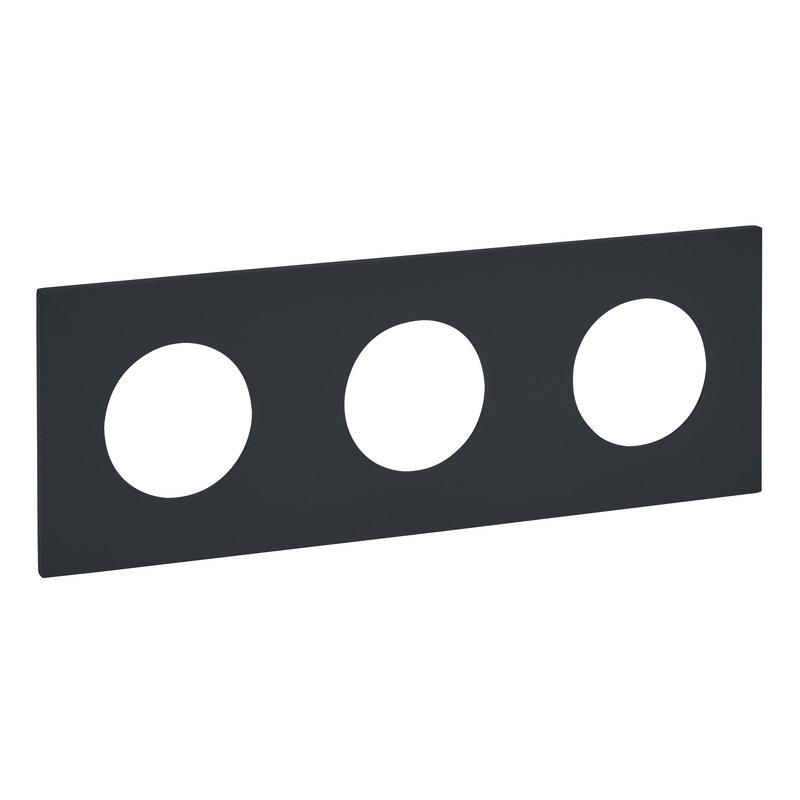 Legrand ARP67833 - Art d'Arnould univers Epure plaque de finition pour 3x2P+T - Noir mat