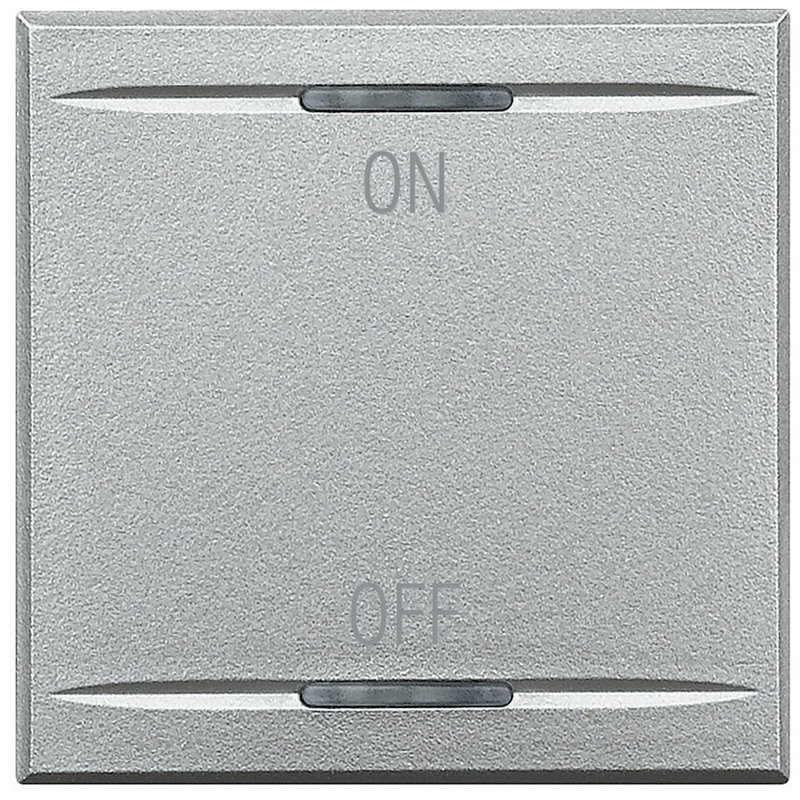 [BTI-HC4911/2AG] Bticino HC4911/2AG - Manette Axolute symbole ON et OFF 2 modules - Alu
