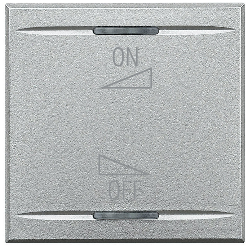 [BTI-HC4911/2AI] Bticino HC4911/2AI - Manette Axolute BUS marquage variation ON/OFF 2 modules - Alu