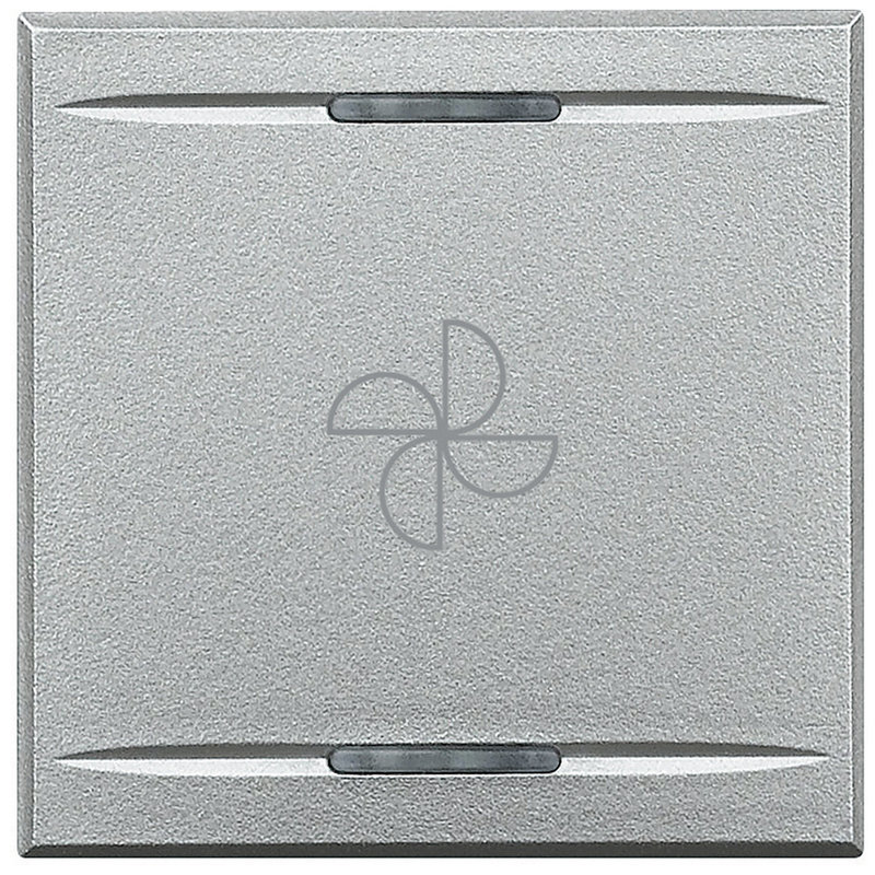 [BTI-HC4911/2BC] Bticino HC4911/2BC - Manette Axolute BUS pour ventilateur type bascule 2 modules - Alu