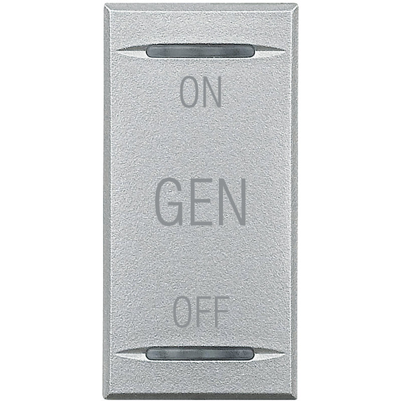 [BTI-HC4911AF] Bticino HC4911AF - Manette Axolute symbole ON , OFF et GEN 1 module - Alu