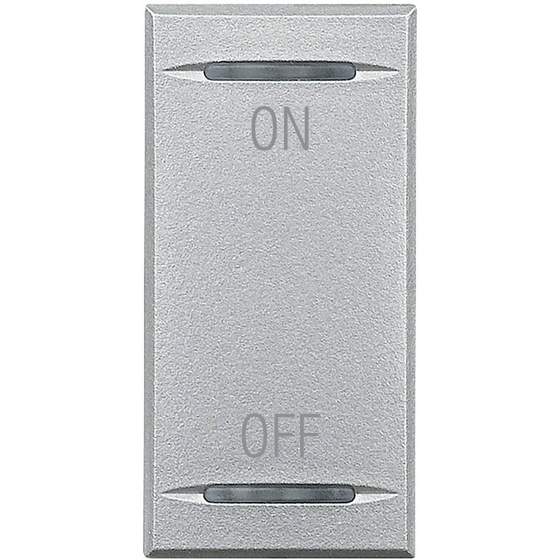 [BTI-HC4911AG] Bticino HC4911AG - Manette Axolute symbole ON et OFF 1 module - Alu