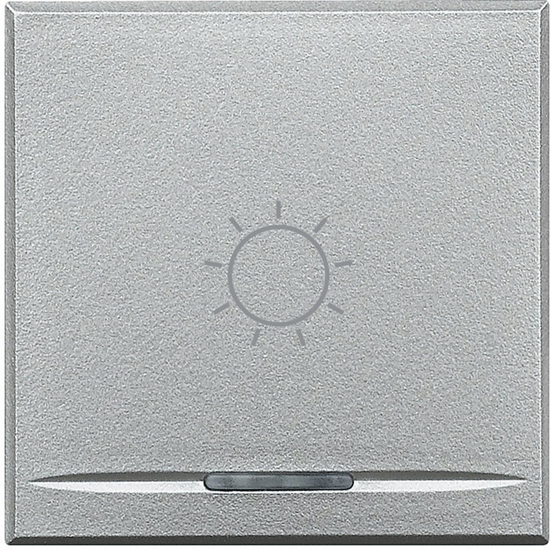 [BTI-HC4915/2BA] Bticino HC4915/2BA - Manette Axolute symbole lumière type poussoir 2 modules - Alu