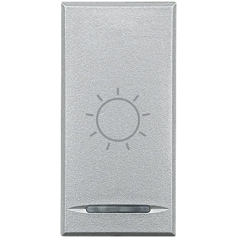 [BTI-HC4915BA] Bticino HC4915BA - Manette Axolute symbole lumière type poussoir 1 module - Alu