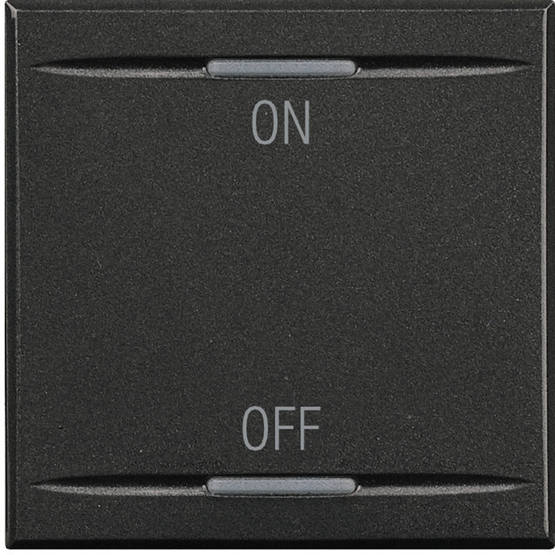 [BTI-HS4911/2AG] Bticino HS4911/2AG - Manette Axolute symbole ON et OFF 2 modules - Anthracite