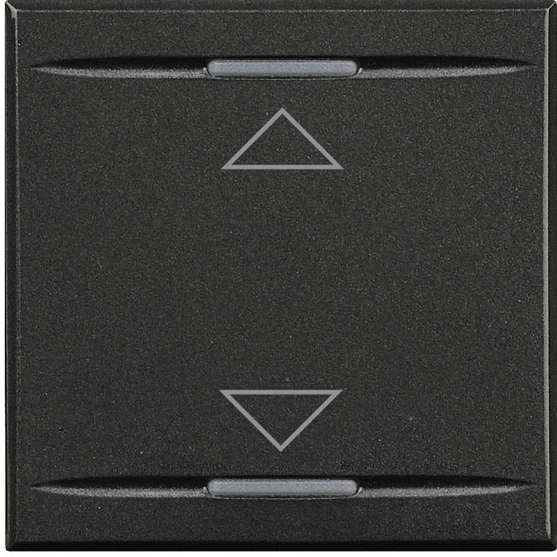 [BTI-HS4911/2AH] Bticino HS4911/2AH - Manette Axolute symbole montée et descente 2 modules - Anthracite