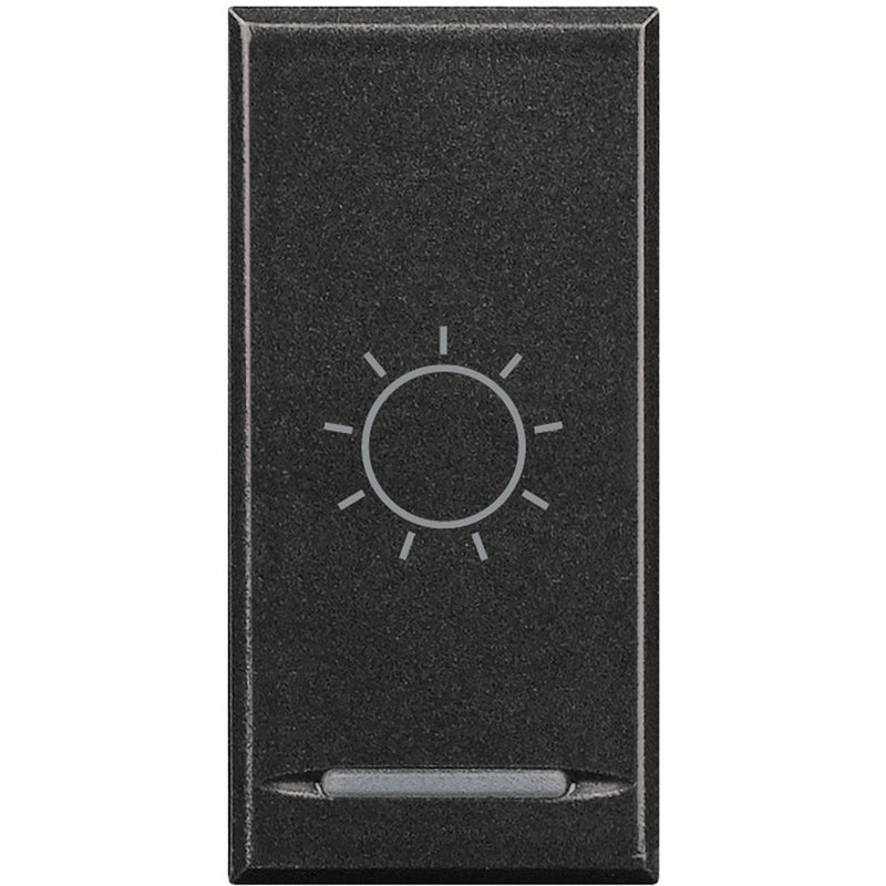 [BTI-HS4915BA] Bticino HS4915BA - Manette Axolute symbole lumière type poussoir 1 module - Anthracite