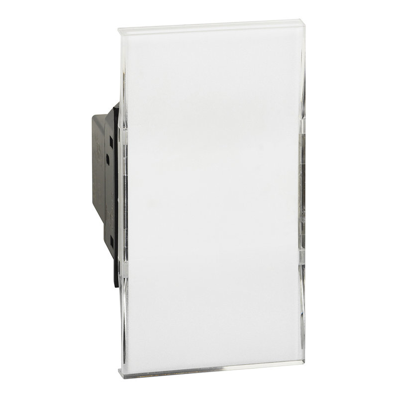 [BTI-BTK4040] Bticino BTK4040 - Poussoir porte étiquette avec LED Living Now 2 modules enjoliveur transparent