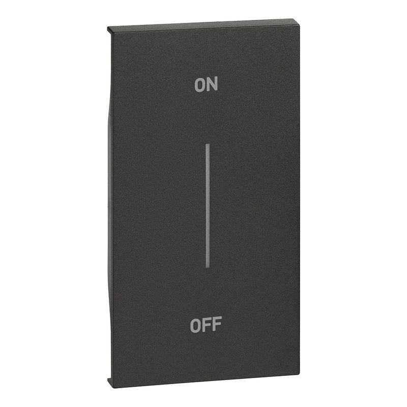 [BTI-BTKG01MH2AG] Bticino BTKG01MH2AG - Enjoliveur Living Now avec marquage ON/OFF MyHOME_Up 2 modules - noir