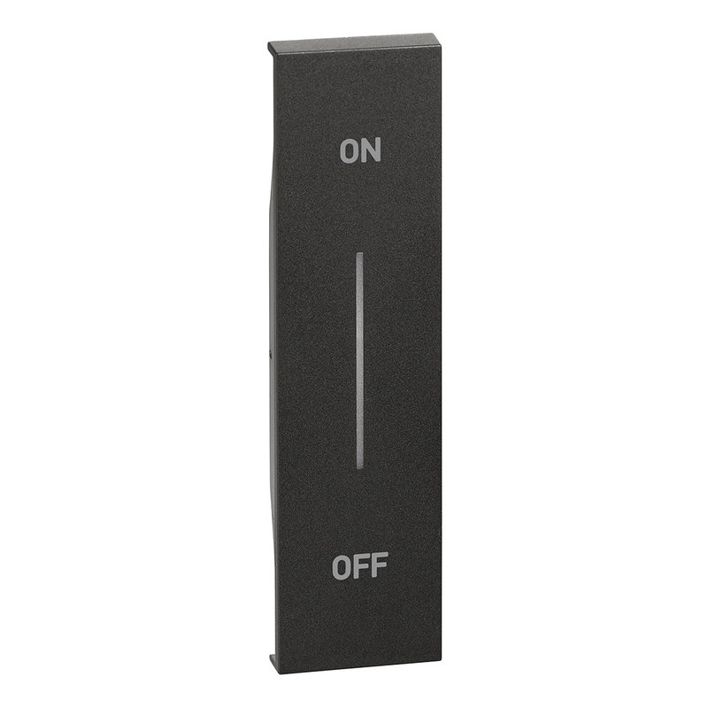[BTI-BTKG01MHAG] Bticino BTKG01MHAG - Enjoliveur Living Now avec marquage ON/OFF MyHOME_Up 1 module - noir